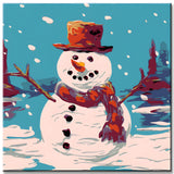 Paint by numbers for kids Snowman