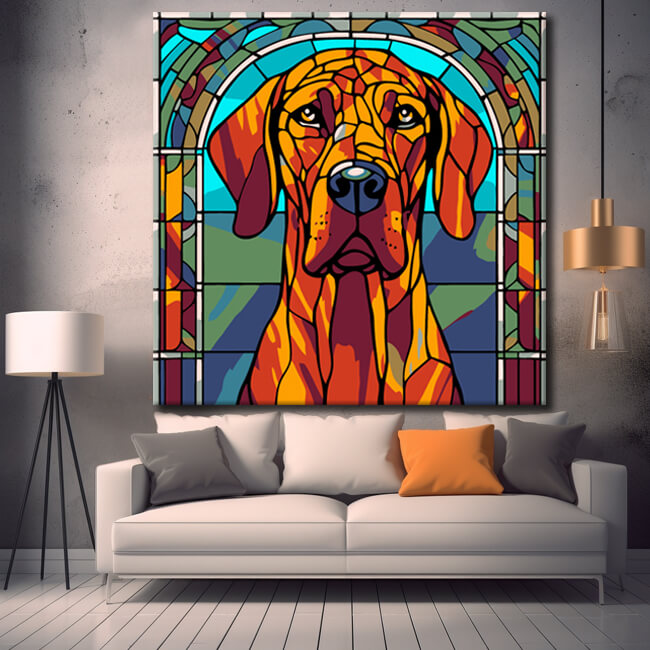 Painting by numbers dog mosaic