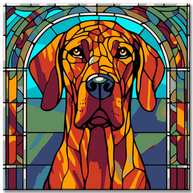 Painting by numbers dog mosaic