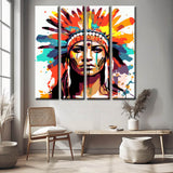 Paint by Numbers Painting Indian Painting 4-Panel