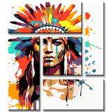 Paint by Numbers Indian Painting 5-Panel