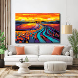 Painting by Numbers Colored Flower Fields