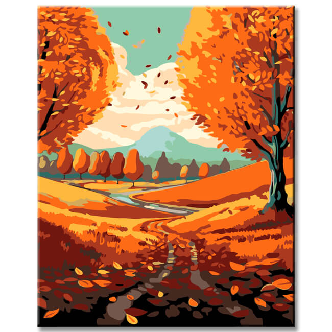 Herbstliche Landschaften als Bilderwand – Maleriek Naturbilder für Ihre Wanddekoration, 5-part