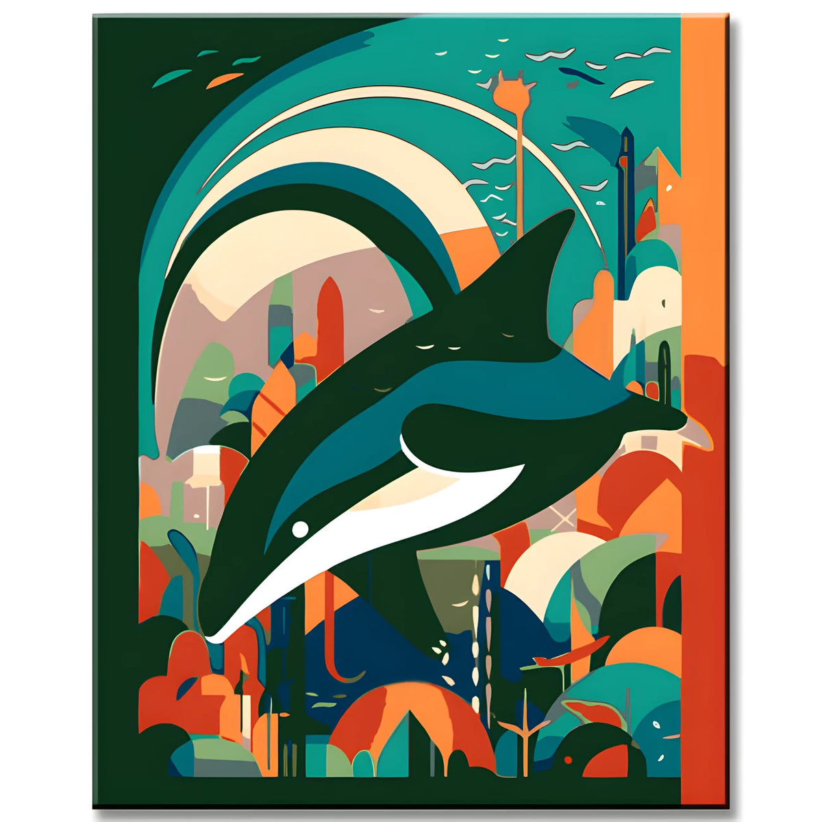 Painting by Numbers for Children Whale