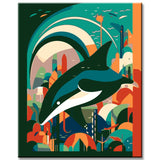 Painting by Numbers for Children Whale