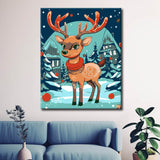 Painting by numbers for children Little deer