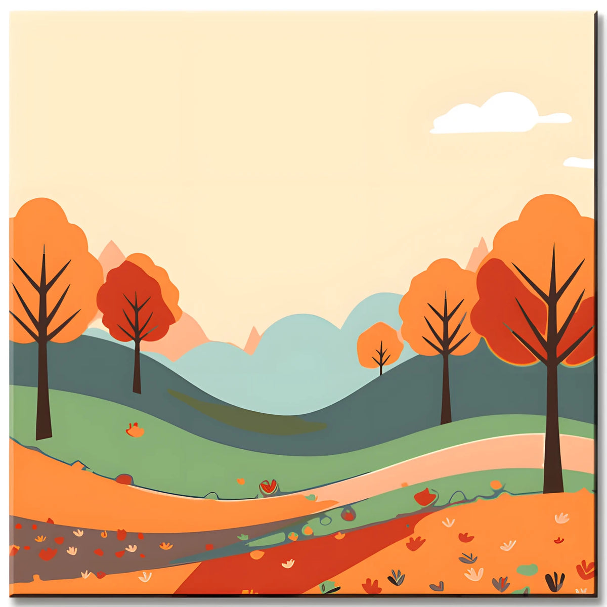 Paint by Numbers for Kids Autumn Painting