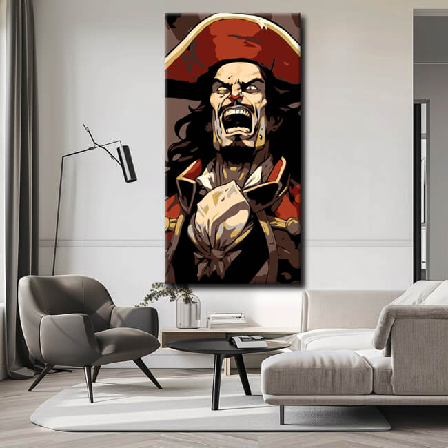 Paint by numbers pirate portrait