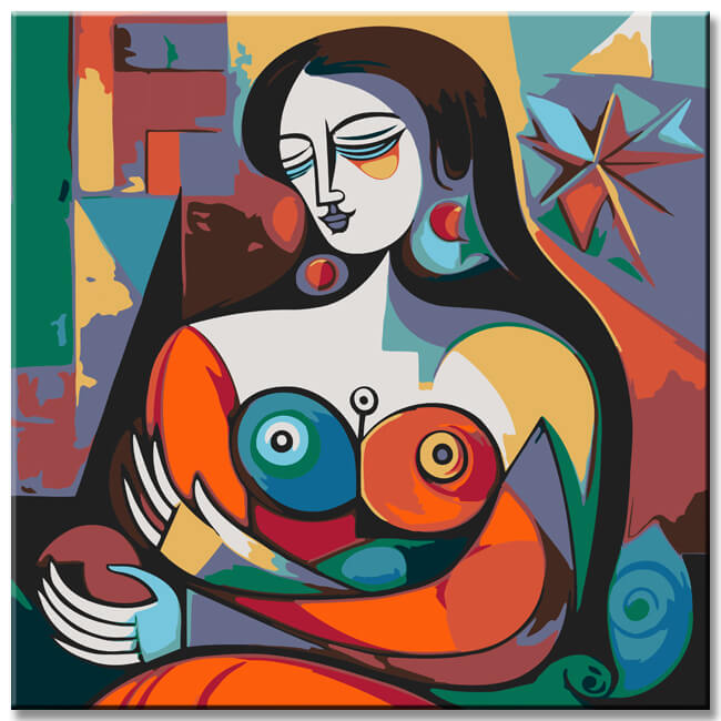 Cubist Artwork on a Galerieleinwand – Stilvolle und Einzigartige Wandbilder, 9 parts