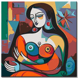 Cubist Artwork on a Galerieleinwand – Stilvolle und Einzigartige Wandbilder, 9 parts