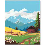 Bavarian Landscape Painting by Numbers
