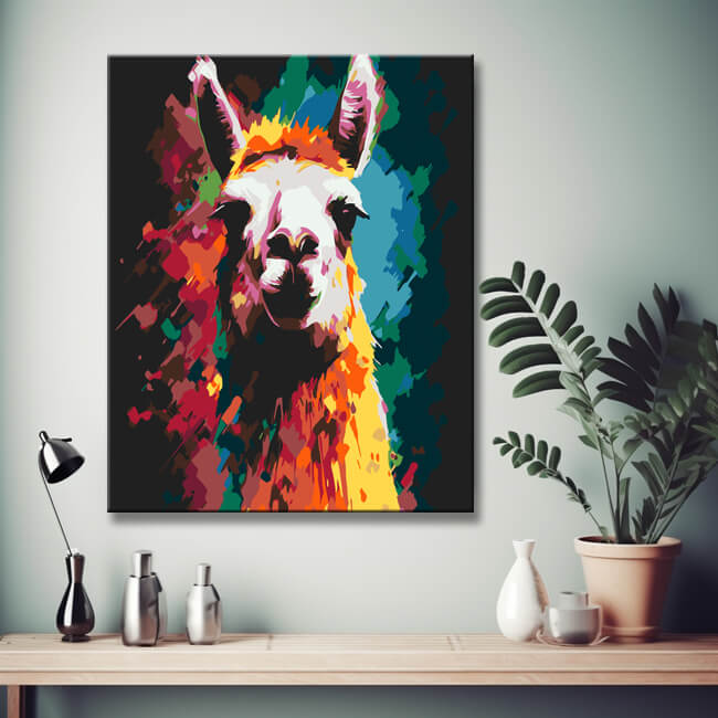 Llama Abstraction - Paint by Numbers
