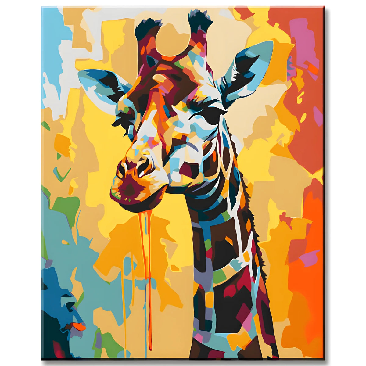 Giraffe Dadaism Painting by Numbers