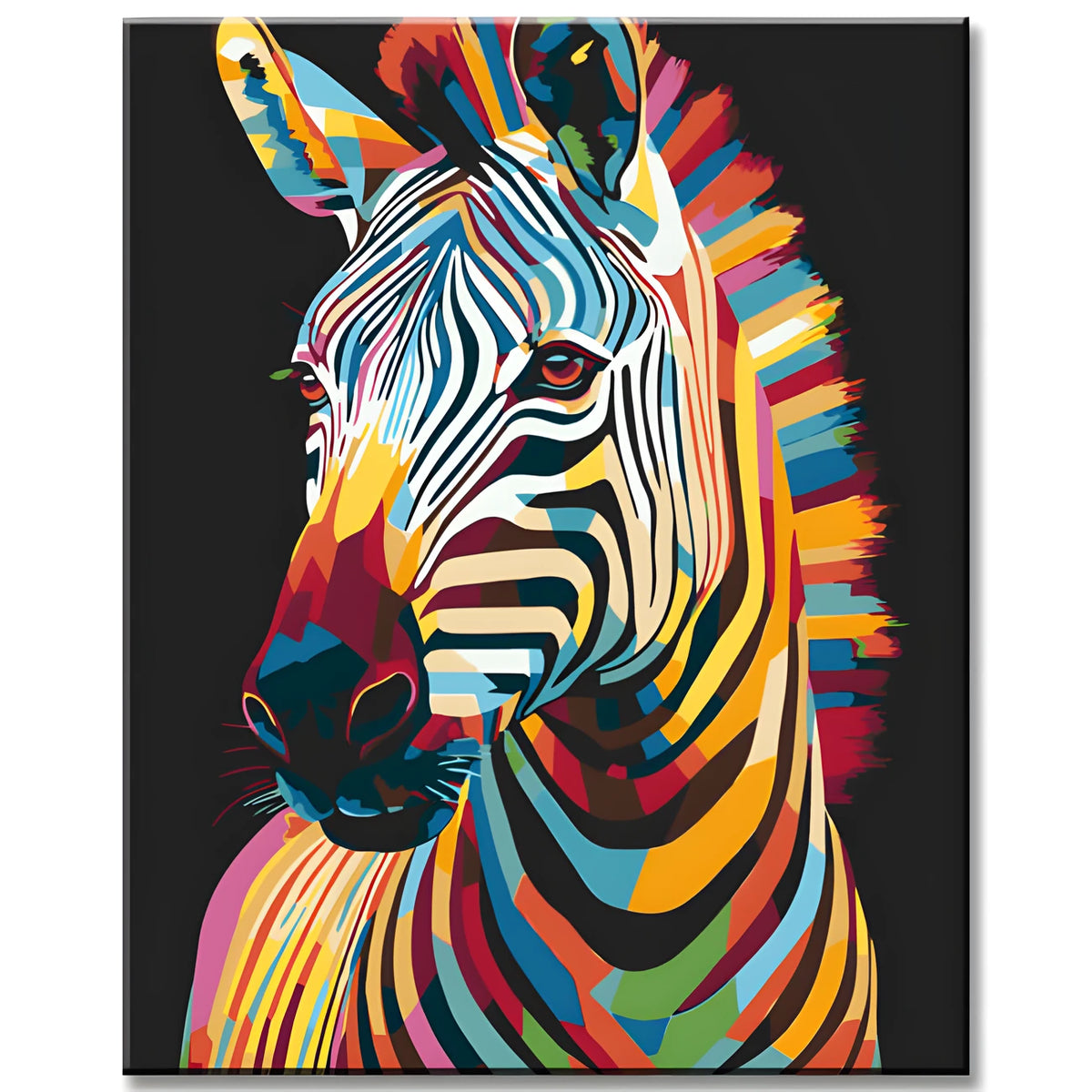 Paint by Numbers Animal Art Zebra Portrait I