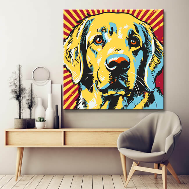 Lichtenstein Golden Retriever - Painting by Numbers