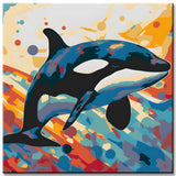 Cubist Killer Whale Painting by Numbers