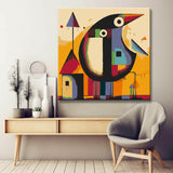 Picasso Bird on Birdhouse - Painting by Numbers