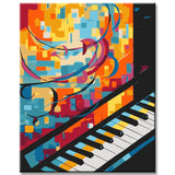 Musical abstraction picture - paint by numbers