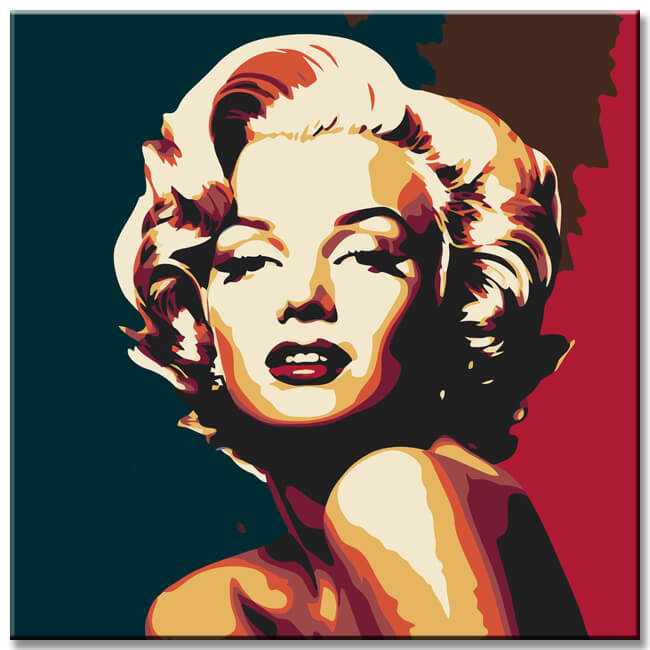 Marilyn Monroe vector style - paint by numbers