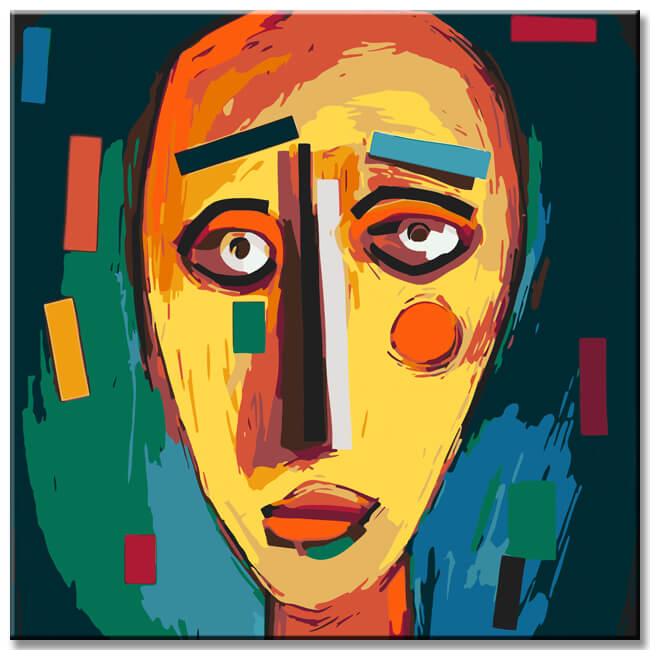 Cubist Artwork on a Galerieleinwand – Stilvolle und Einzigartige Wandbilder, 9 parts
