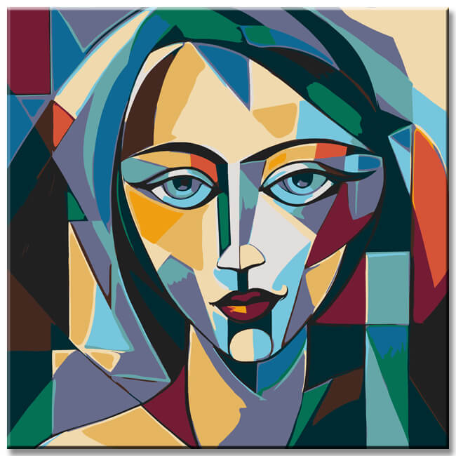 Cubist Artwork on a Galerieleinwand – Stilvolle und Einzigartige Wandbilder, 9 parts