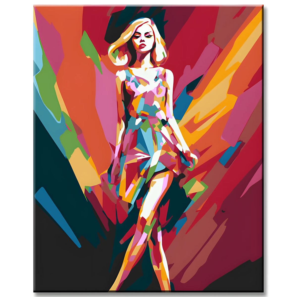 Abstract Fashion Model Paint by Numbers