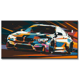 Racing Cars in Art Style - Painting by Numbers