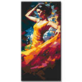 Dancing Latin American Woman Painting by Numbers