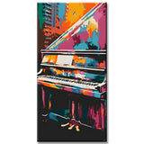 Weathered Piano in Art Style Painting by Numbers