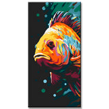 Peacock Eye Cichlid Painting by Numbers