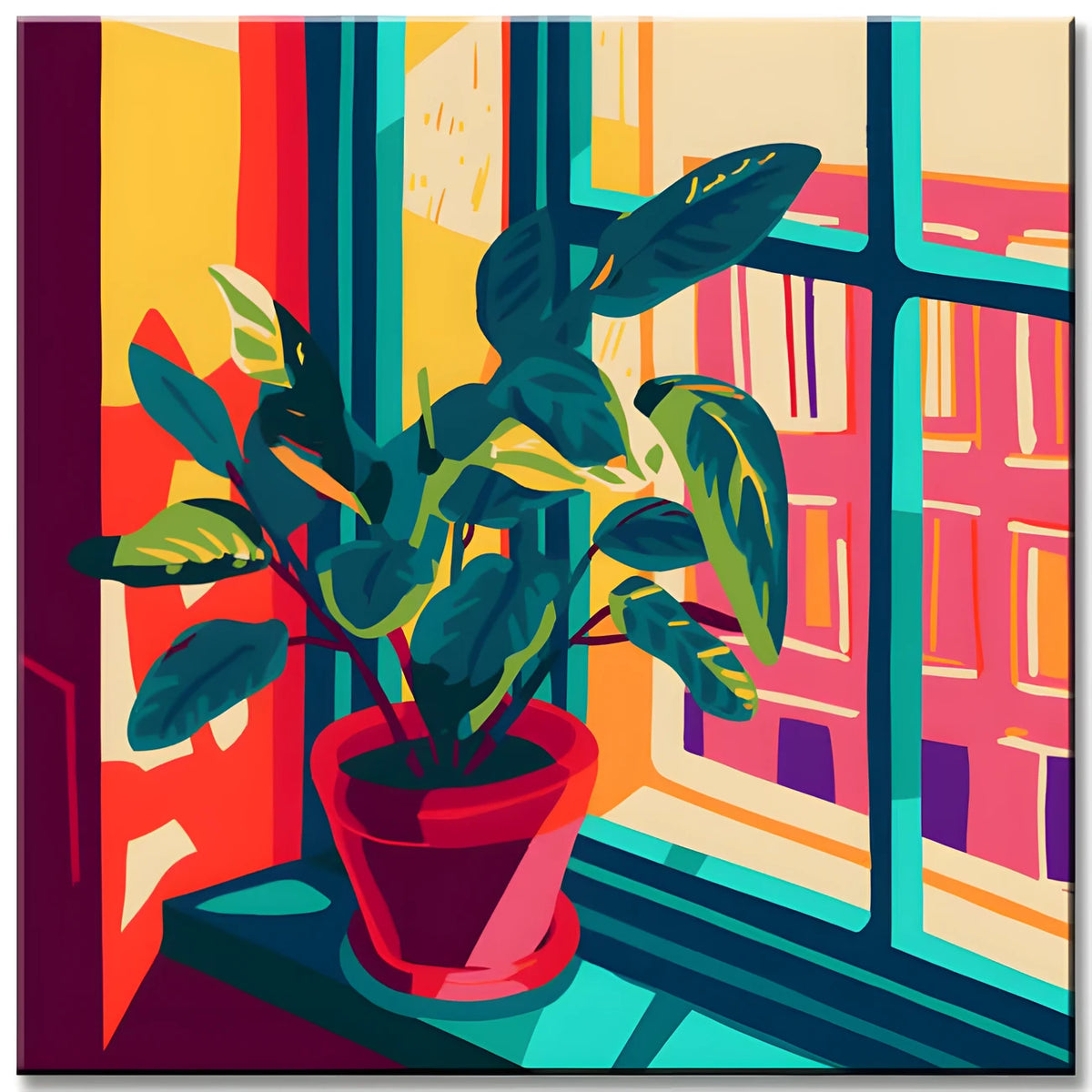 Plant View Still Art Painting by Numbers