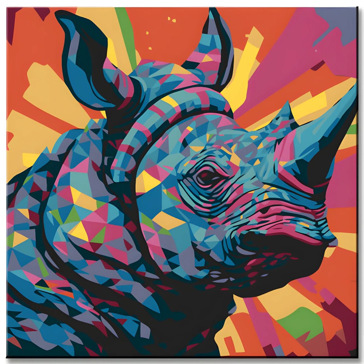 Painting by Numbers Rhinoceros in Abstract Art