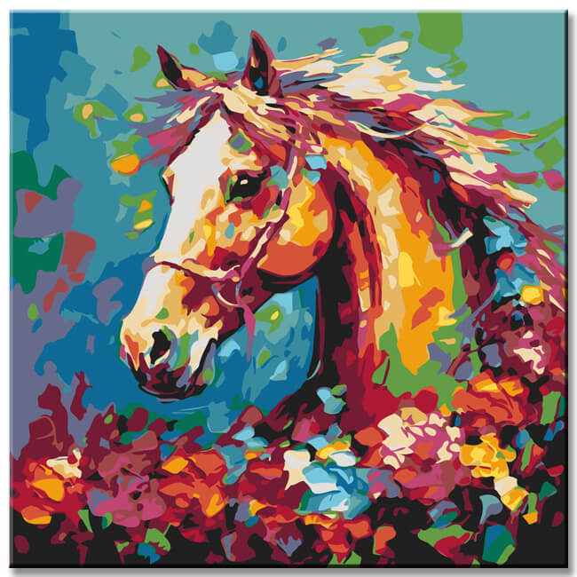 Exklusive Pop-Art Tierporträts – Bunte und Ausdrucksstarke Gallery wall art, 5 parts