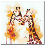Painting by Numbers Loving Giraffes