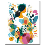 Painting by Numbers Abstract Art Woman with Flowers