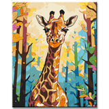 Painting by numbers: Giraffe portrait