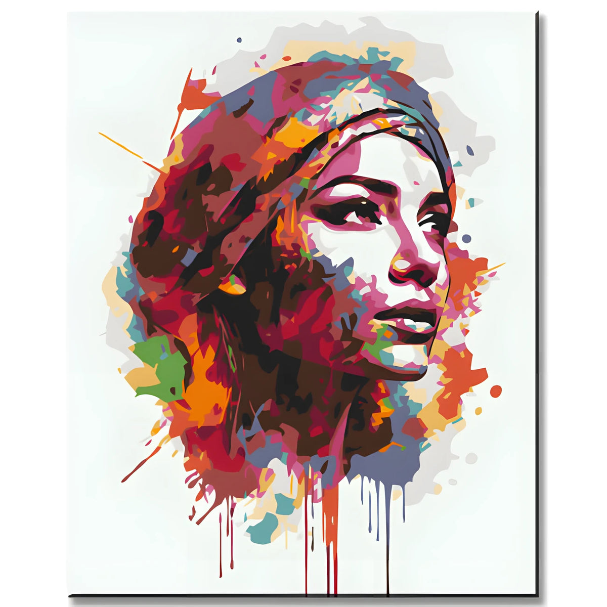 Painting by Numbers Woman Portrait Abstract in Color