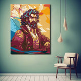 Painting by Numbers: Male Portrait Abstract in Color