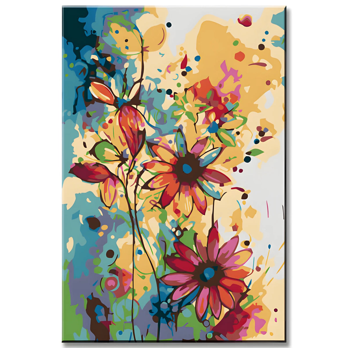 Painting by Numbers Flowers Abstract I