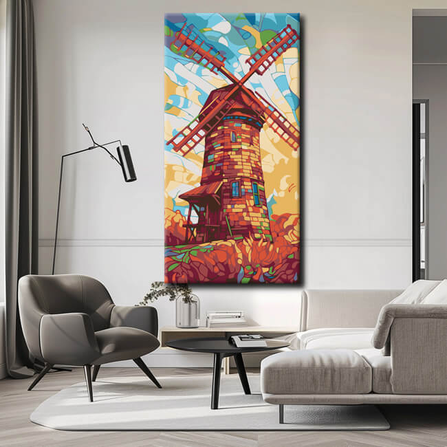 Painting by Numbers: Colored Windmill Art I