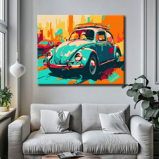 Painting by numbers: VW Beetle creative picture I