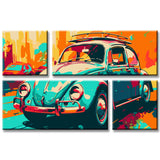 Painting by Numbers VW Beetle Creative Picture I 4-Panel