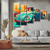 Painting by Numbers VW Beetle Art I 5-Panel