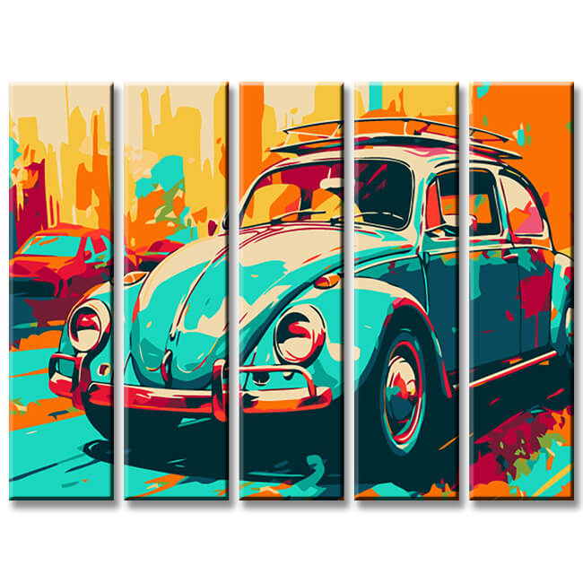 Painting by Numbers VW Beetle Creative Painting I 5-Panel