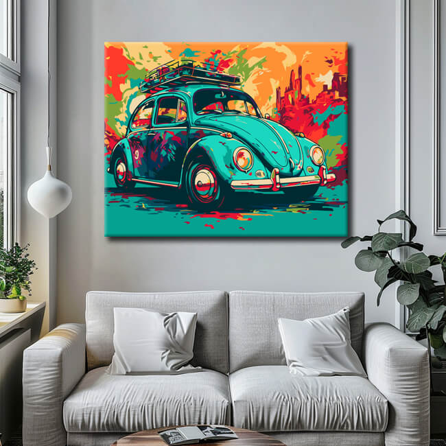 Painting by numbers: VW Beetle creative picture I