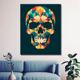 Painting by numbers: skull in 3D