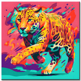 Paint by Numbers Abstract Leopard