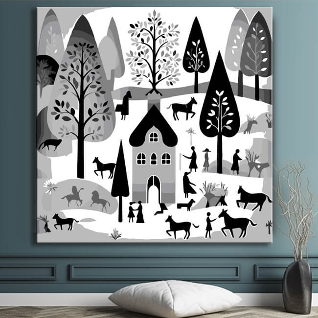 Swedish Folk Art 4 - Paint by Numbers