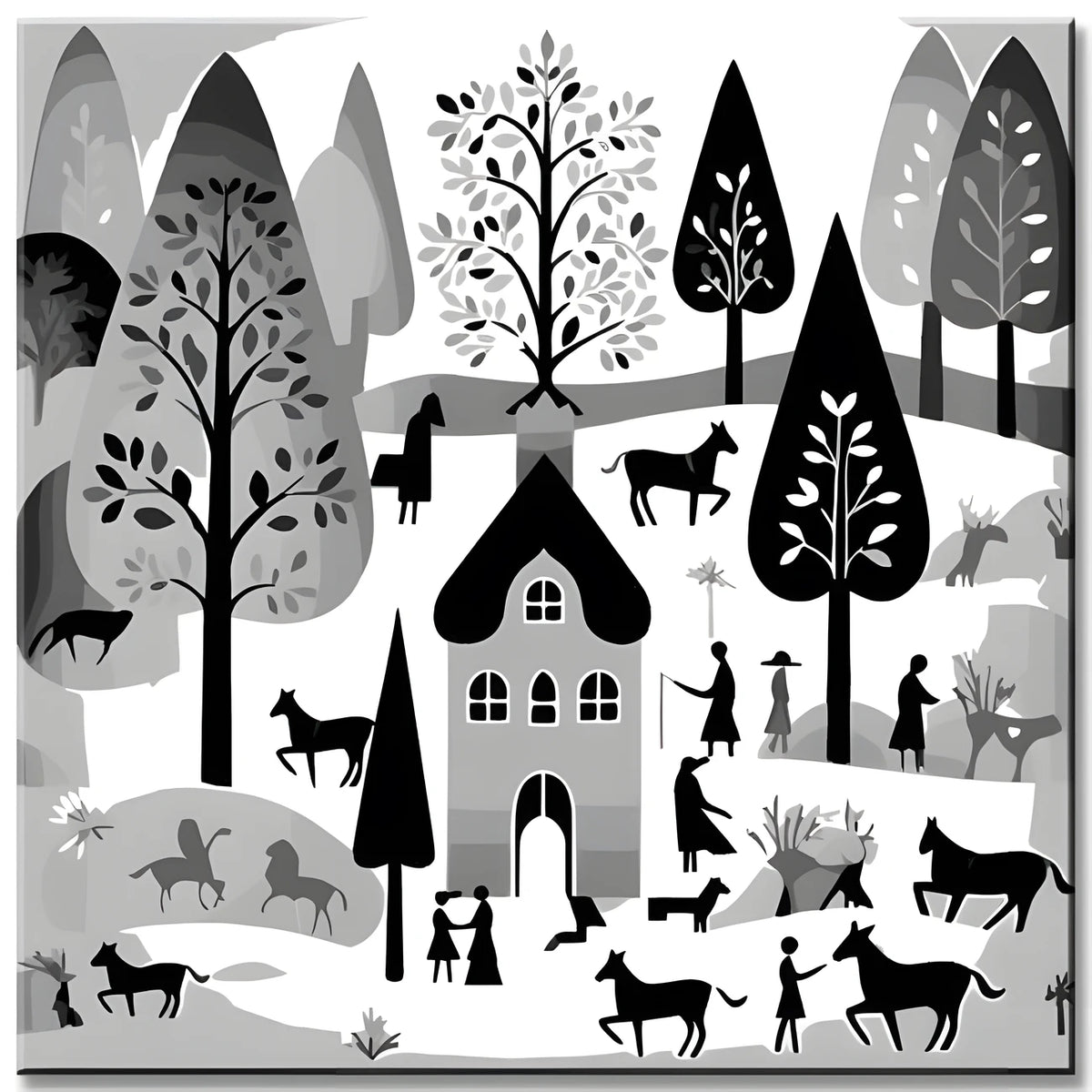 Swedish Folk Art 4 Paint by Numbers