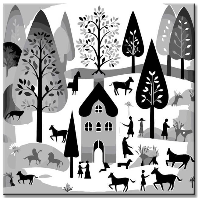 Swedish Folk Art 4 - Paint by Numbers